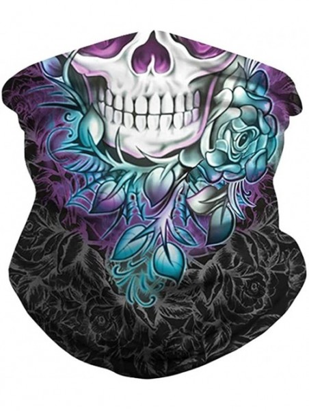 Balaclavas Multifunctional Headwear Protection Windproof Headband - C1-flower Skull - C7198E9GD2X $11.36