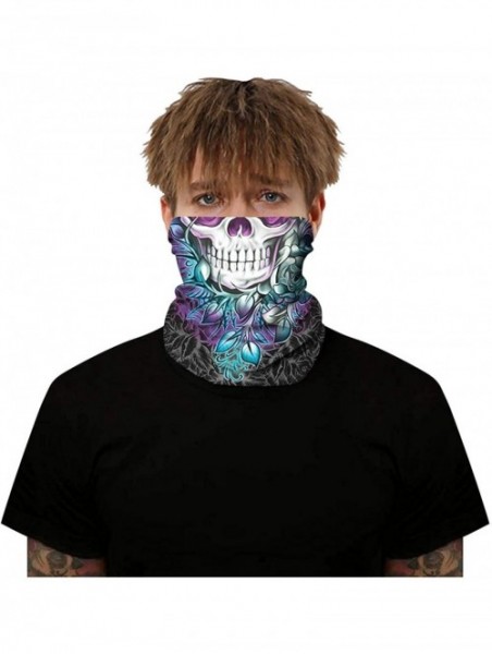 Balaclavas Multifunctional Headwear Protection Windproof Headband - C1-flower Skull - C7198E9GD2X $11.36