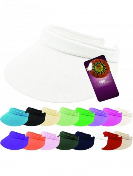 Visors Women's Cotton Clip On Sun Visor Hat - Banana Yellow - CV1834C35N3 $12.81