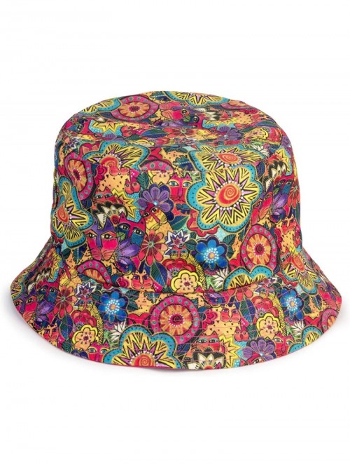Bucket Hats Reversible Bucket Hat - Felines in the Garden - C118OE5OTAE $29.69