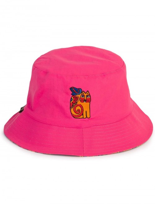 Bucket Hats Reversible Bucket Hat - Felines in the Garden - C118OE5OTAE $29.69