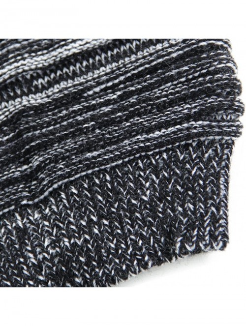 Skullies & Beanies Unisex Beanie Hat Slouchy Knit Cap Skullcap Stripe Baggy Style 1017 - Black - CC128ZOVUUX $14.04