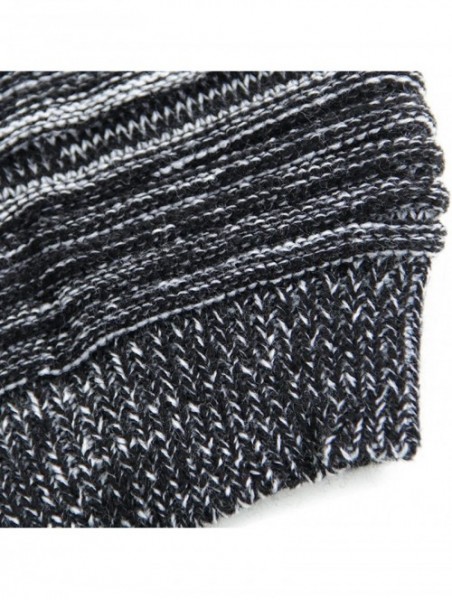 Skullies & Beanies Unisex Beanie Hat Slouchy Knit Cap Skullcap Stripe Baggy Style 1017 - Black - CC128ZOVUUX $14.04