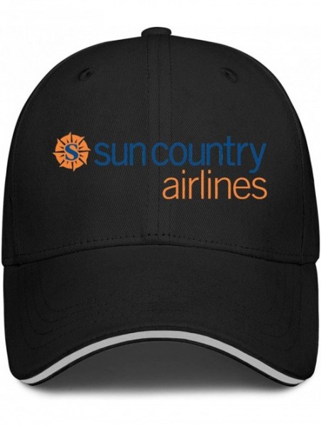 Sun Hats Unisex Mens Sun-Country-Airline-Symbol-Logo- Cool Nice Caps Hats Fishing - Sun Country Airline-3 - CQ18S60UDSE $22.69