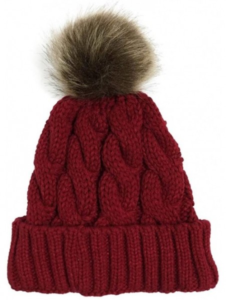 Skullies & Beanies Stitching Knitted hat Mallcat Outdoor - Wine - CG193549HUY $22.10