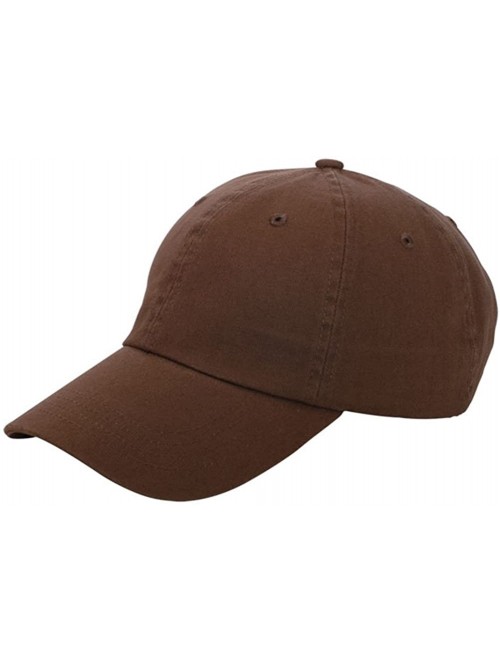 Baseball Caps Low Profile (Unstructured) 100% Organic Cotton Cap Washed - Brown - C71107TD46D $14.44