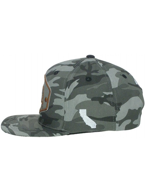 Baseball Caps California Republic Bear High Definition Embroidery Snapback Baseball Cap Hat - Camo/Grey - CZ180LO40TS $15.24