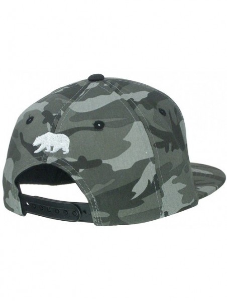 Baseball Caps California Republic Bear High Definition Embroidery Snapback Baseball Cap Hat - Camo/Grey - CZ180LO40TS $15.24