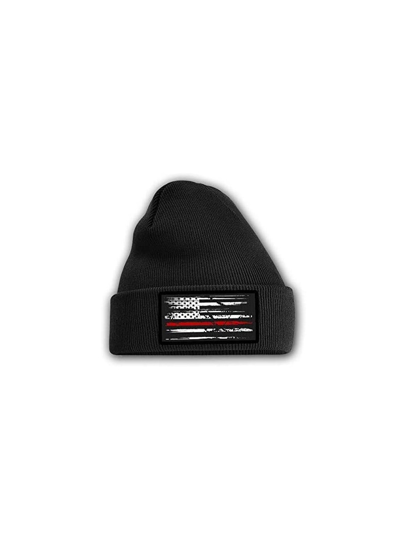 Skullies & Beanies USA American Flag Beanie - Red Line - CN18XU6IDQ3 $27.66