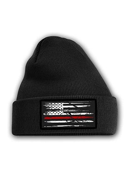 Skullies & Beanies USA American Flag Beanie - Red Line - CN18XU6IDQ3 $27.66