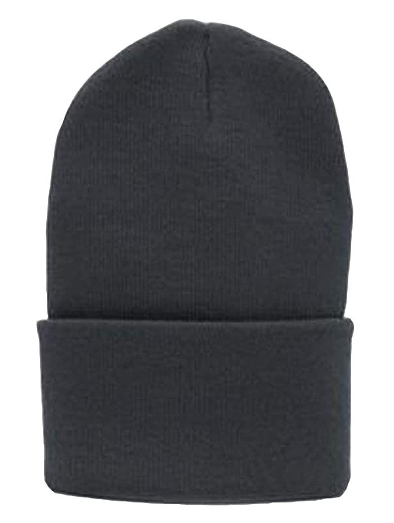 Skullies & Beanies Solid Winter Long Beanie (Comes in Many - Black - CA112KF45RT $12.44