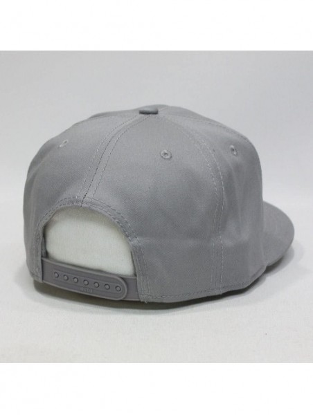 Baseball Caps Premium Plain Cotton Twill Adjustable Flat Bill Snapback Hats Baseball Caps - 70 Gray - C612MSKBWQ7 $14.12