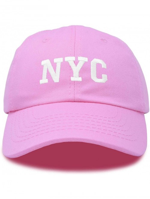 Baseball Caps NY Baseball Cap NY Hat New York City Cotton Twill Dad Hat - Light Pink - CH18M7WRTEY $10.86