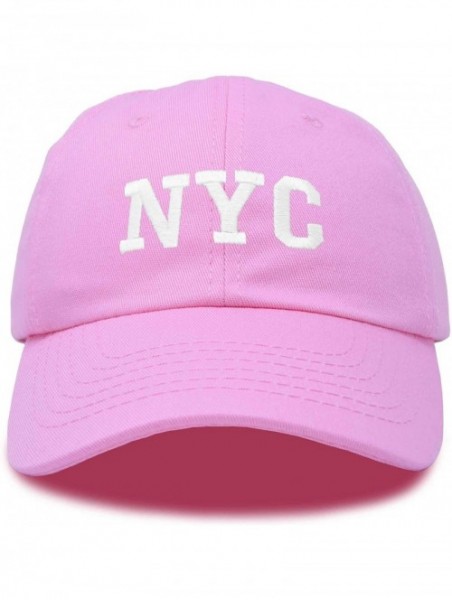 Baseball Caps NY Baseball Cap NY Hat New York City Cotton Twill Dad Hat - Light Pink - CH18M7WRTEY $10.86