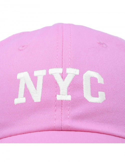 Baseball Caps NY Baseball Cap NY Hat New York City Cotton Twill Dad Hat - Light Pink - CH18M7WRTEY $10.86