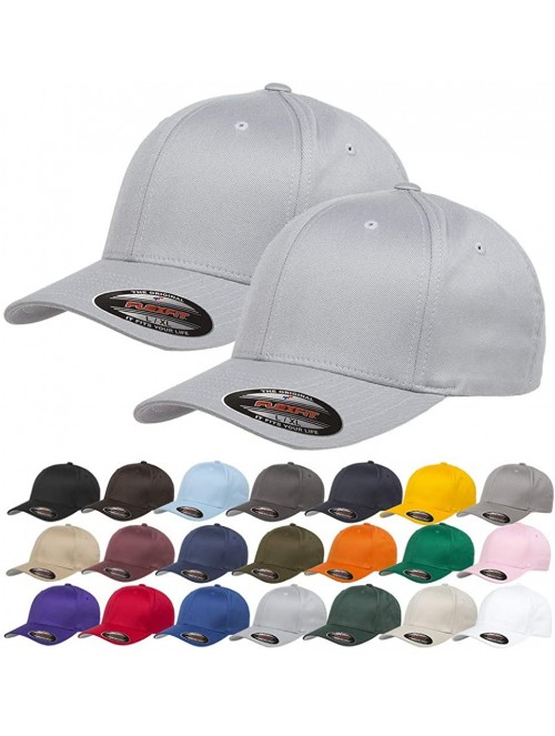 Baseball Caps Cotton Adjustable Baseball Classic Ballcap - Silver(2pcs) - CK18X4M4YD7 $23.64