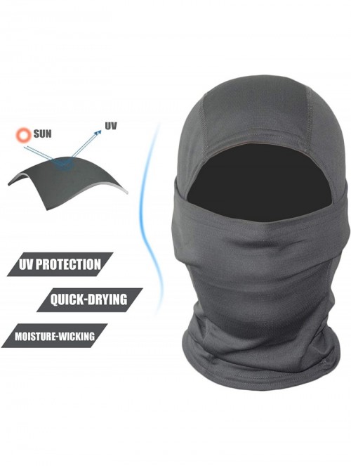 Balaclavas Balaclava Face Mask Windproof UV Protection for Cycling Hiking Hunting Mask for Men Women - Grey - CG18X7IYMQK $11.96