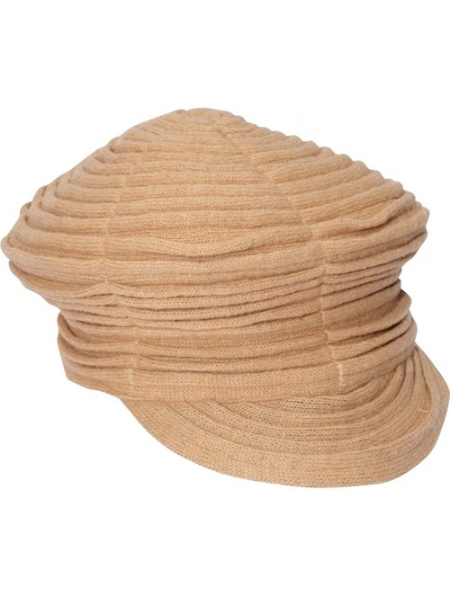 Newsboy Caps Women 100% Wool Newsboy Cap Hat 188 - C. Camel - CT11BE7L0AD $18.68