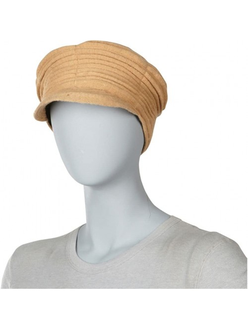 Newsboy Caps Women 100% Wool Newsboy Cap Hat 188 - C. Camel - CT11BE7L0AD $18.68