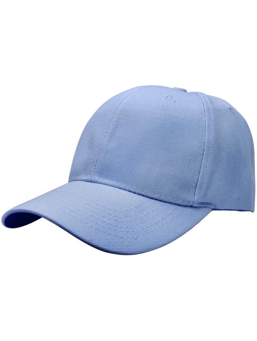 Baseball Caps 2pcs Baseball Cap for Men Women Adjustable Size Perfect for Outdoor Activities - Sky Blue/Sky Blue - C4195CRYY7...