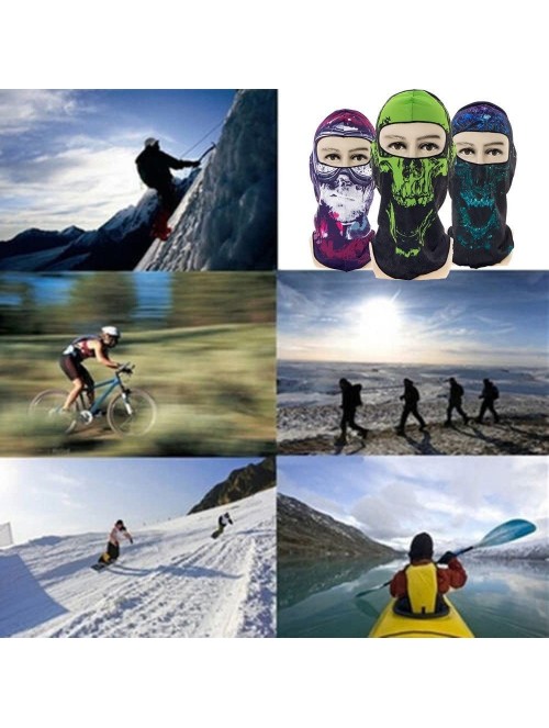 Balaclavas Unisex Skeleton Skull Ghost Windproof Ski Face Mask Motorcycle Cycling Balaclava Hood for Men Women - A - CI18LYIA...