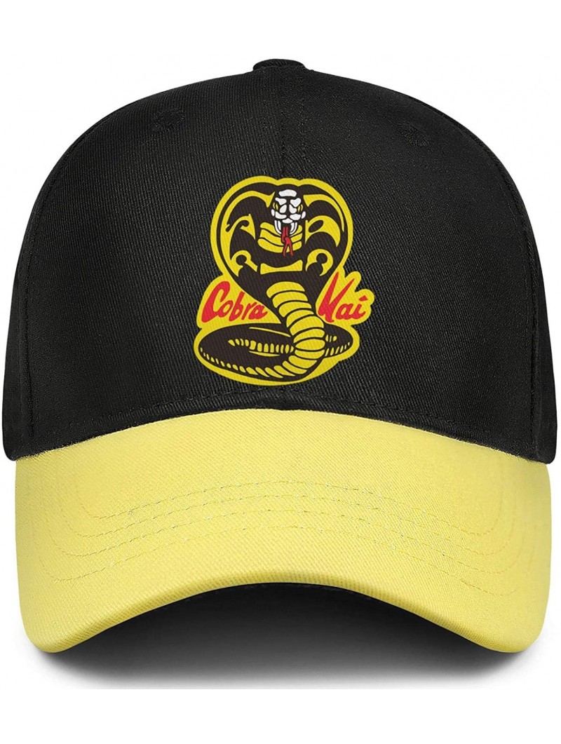 Baseball Caps Man Cool Cobra Snake Kai Baseball Cap Trucker hat - Yellow - CZ18I3I6AWG $17.68