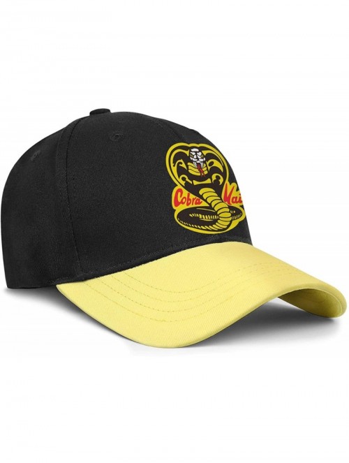 Baseball Caps Man Cool Cobra Snake Kai Baseball Cap Trucker hat - Yellow - CZ18I3I6AWG $17.68