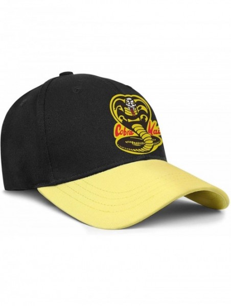 Baseball Caps Man Cool Cobra Snake Kai Baseball Cap Trucker hat - Yellow - CZ18I3I6AWG $17.68