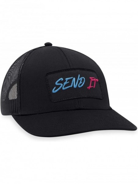 Baseball Caps Send It Hat - Ski Snowboard Trucker Hat Baseball Cap Snapback Golf Hat (Black) - C618SGO0Y2T $20.51