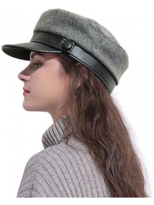 Newsboy Caps Womens Wool Newsboy Visor Beret Hat Cap for Women Paperboy Cabbie Hats - Nvmao021 - CO18L6S3LE7 $12.10