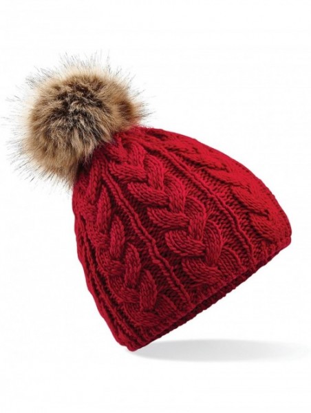 Skullies & Beanies Unisex Pom Pom Cable Beanie - Off White - C912NRHM16E $11.68