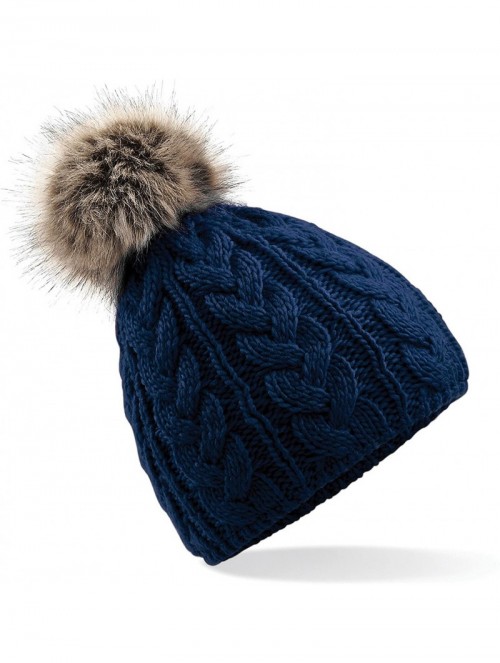 Skullies & Beanies Unisex Pom Pom Cable Beanie - Off White - C912NRHM16E $11.68