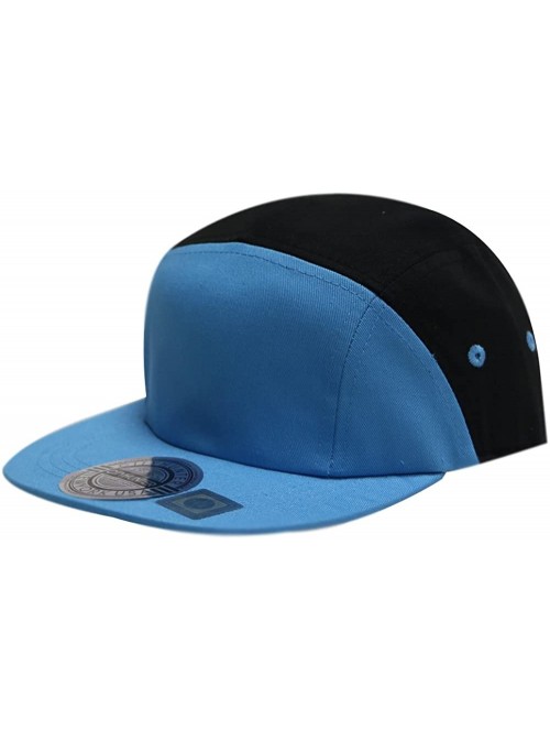 Baseball Caps Baseball 5 Panel Biker Hat - 145 Turquoise/Black - CV126HG4CO7 $11.36