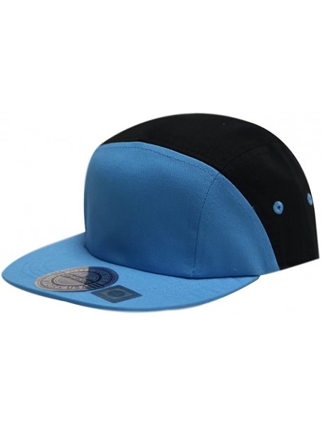 Baseball Caps Baseball 5 Panel Biker Hat - 145 Turquoise/Black - CV126HG4CO7 $11.36