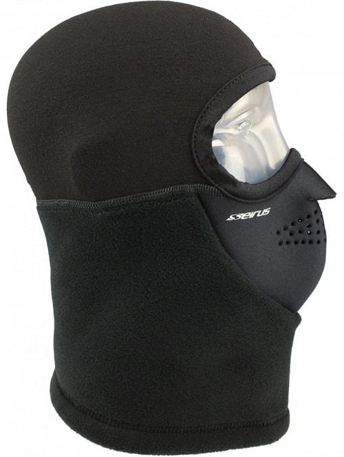 Balaclavas Unisex Neofleece Thick-N-Thin Polartec Headliner - Black - CM114Y1CVYB $32.55