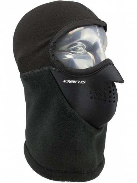 Balaclavas Unisex Neofleece Thick-N-Thin Polartec Headliner - Black - CM114Y1CVYB $32.55