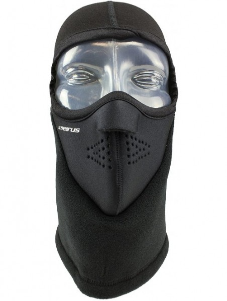 Balaclavas Unisex Neofleece Thick-N-Thin Polartec Headliner - Black - CM114Y1CVYB $32.55