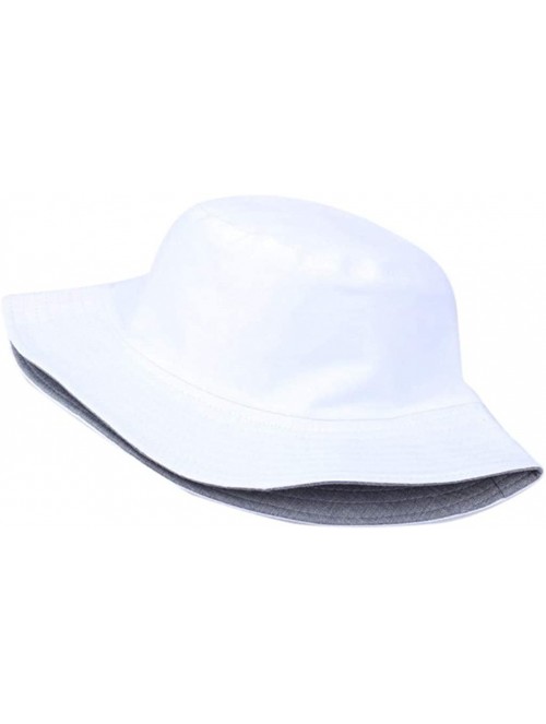 Sun Hats Sun Hat- Women Men Unisex Fisherman Hat Fashion Wild Sun Protection Cap Outdoors - White1 - C918TAGA0L9 $12.74