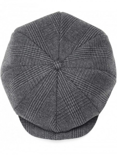 Newsboy Caps Newsboy Hat Cap for Men Women Gatsby Hat for Men 1920s Mens Gatsby Costume Accessories - Plaid Gray - CG18N6CD0A...