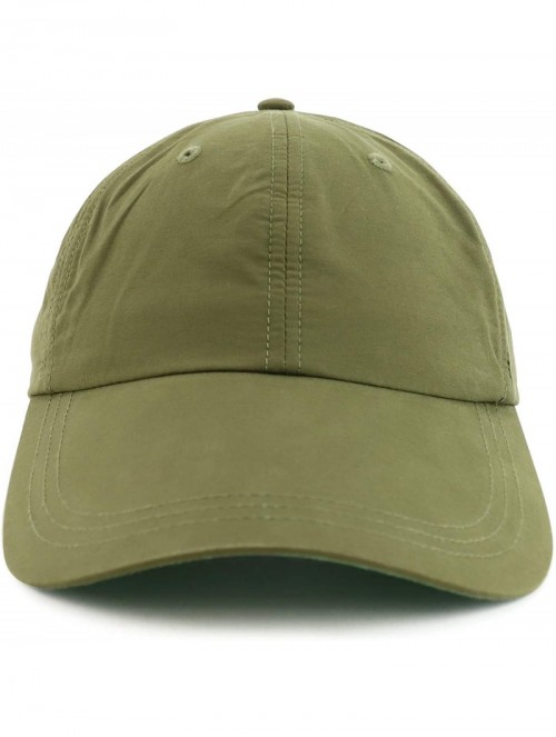 Baseball Caps Lightweight UV 50+ UPF Sunshield Long Bill Mesh Lined Cap - Olive - CL18XXLE9L0 $24.35