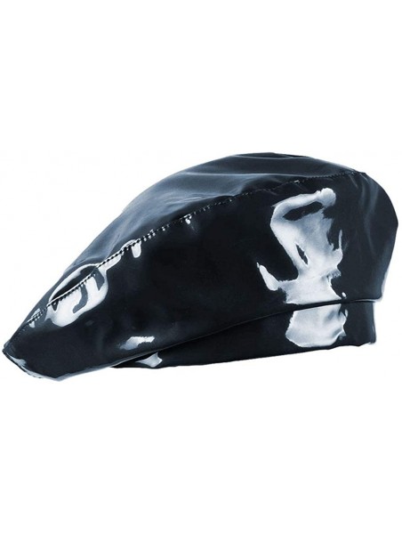 Berets Patent-Leather-Beret Hat Captain Cap Painter Performance Women - Blue - CA18TIUDMH8 $13.00