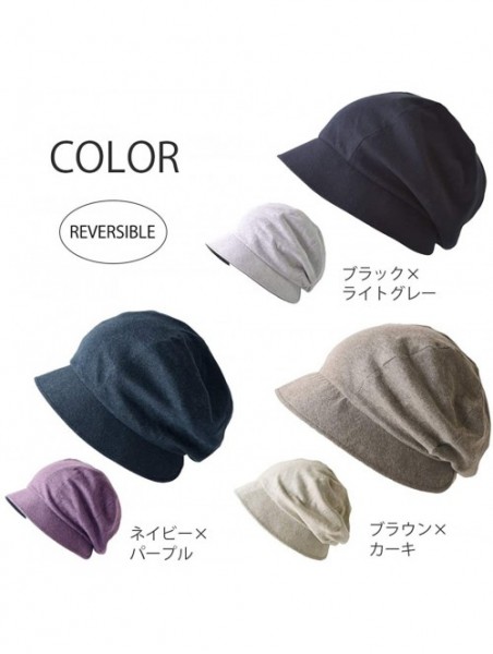 Sun Hats Casualbox - Womens Sun Hat Organic Cotton Reversible Japanese Design - Black & Light Gray - C911OIINWBV $33.46