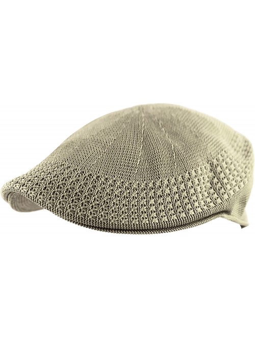 Newsboy Caps Light Weight Classic Mesh Newsboy Ivy Gatsby Cabbie Golf Hat Cap - Khaki - CB1868UHCX8 $17.56