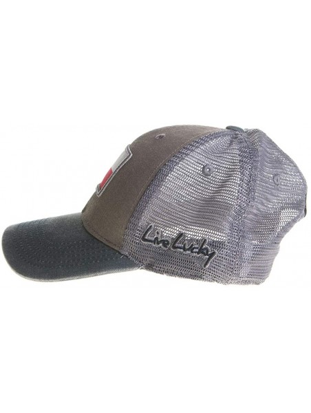 Baseball Caps Mens Lucky Texas Flag Clover Blue and Red Cap Adjustable Grey Mesh-Navy-Texas Flag - C818LLS7ZG5 $28.76