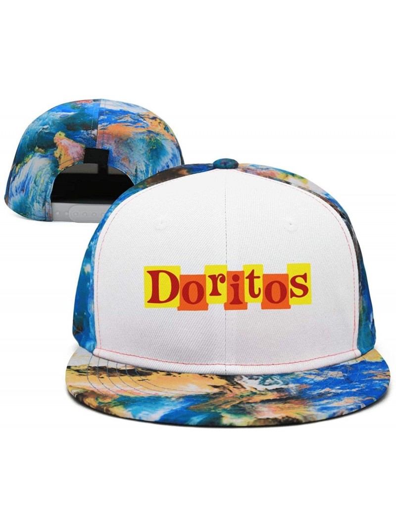 Baseball Caps Men/Women Print Adjustable Doritos-Corn-Flake-Logo- Outdoor Flat Brim Trucker Cap - Blue-71 - CV18QLMMZED $24.23