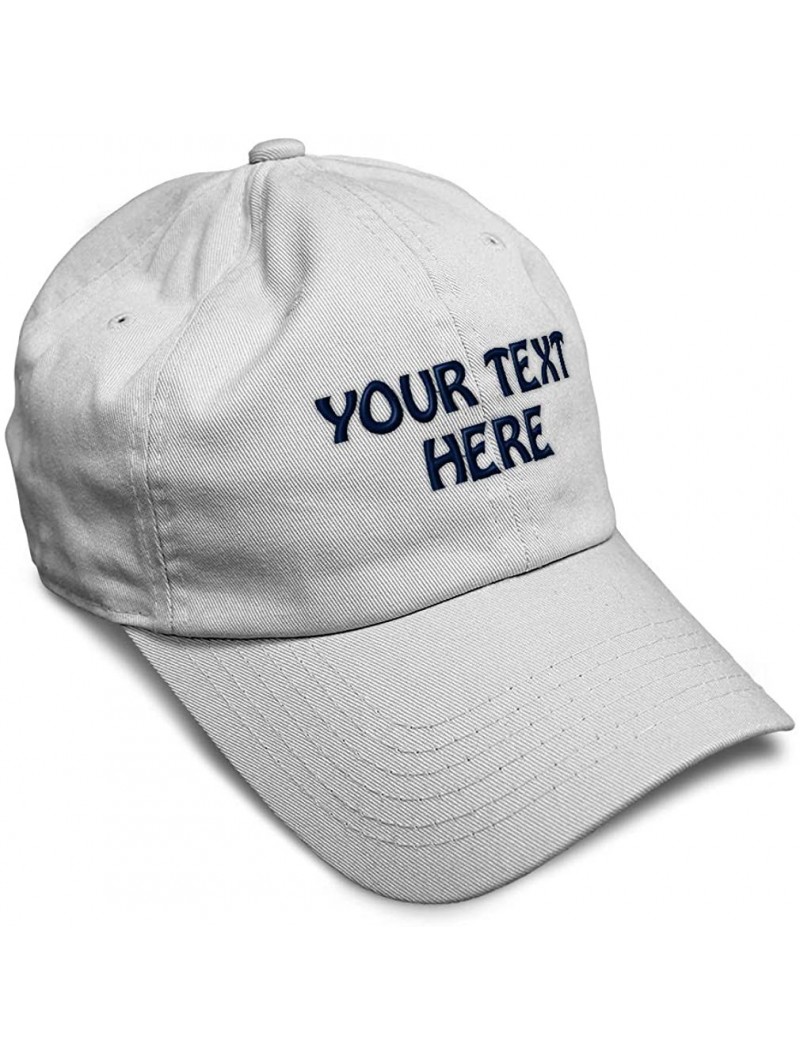 Baseball Caps Soft Baseball Cap Custom Personalized Text Cotton Dad Hats for Men & Women - White - C518DLRY8X2 $23.08