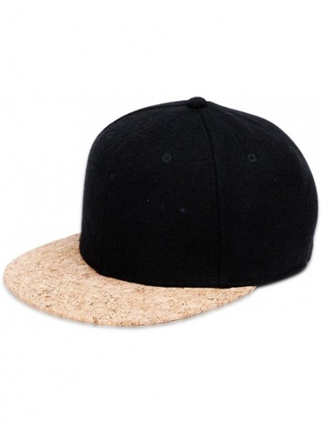 Skullies & Beanies Outdoor Men's hat Woolen Wool Cork Hats Snapback - Black - CU18DO4NDGH $11.41