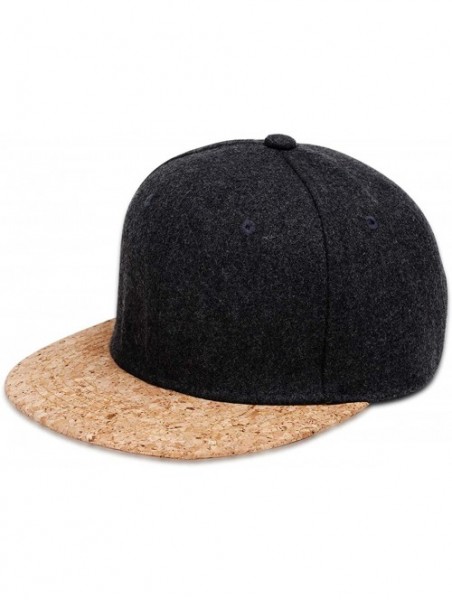 Skullies & Beanies Outdoor Men's hat Woolen Wool Cork Hats Snapback - Black - CU18DO4NDGH $11.41