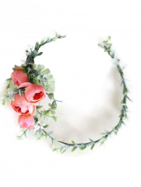 Headbands Floral Crown Green Vine Bridal Accessories Wedding Crown (Rosy-headpiece) - Rosy-headpiece - CV18RHCU2ON $20.53