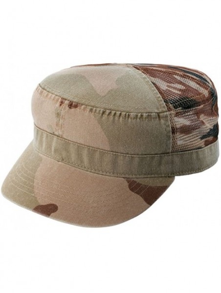 Baseball Caps Enzyme Washed Twill Army Cap w/MESH Back - Desert - CB110JY85KB $12.45